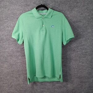 Southern Tide Polo Preppy Golf Polo Casual Fish Embroidery Green Collared Shirt